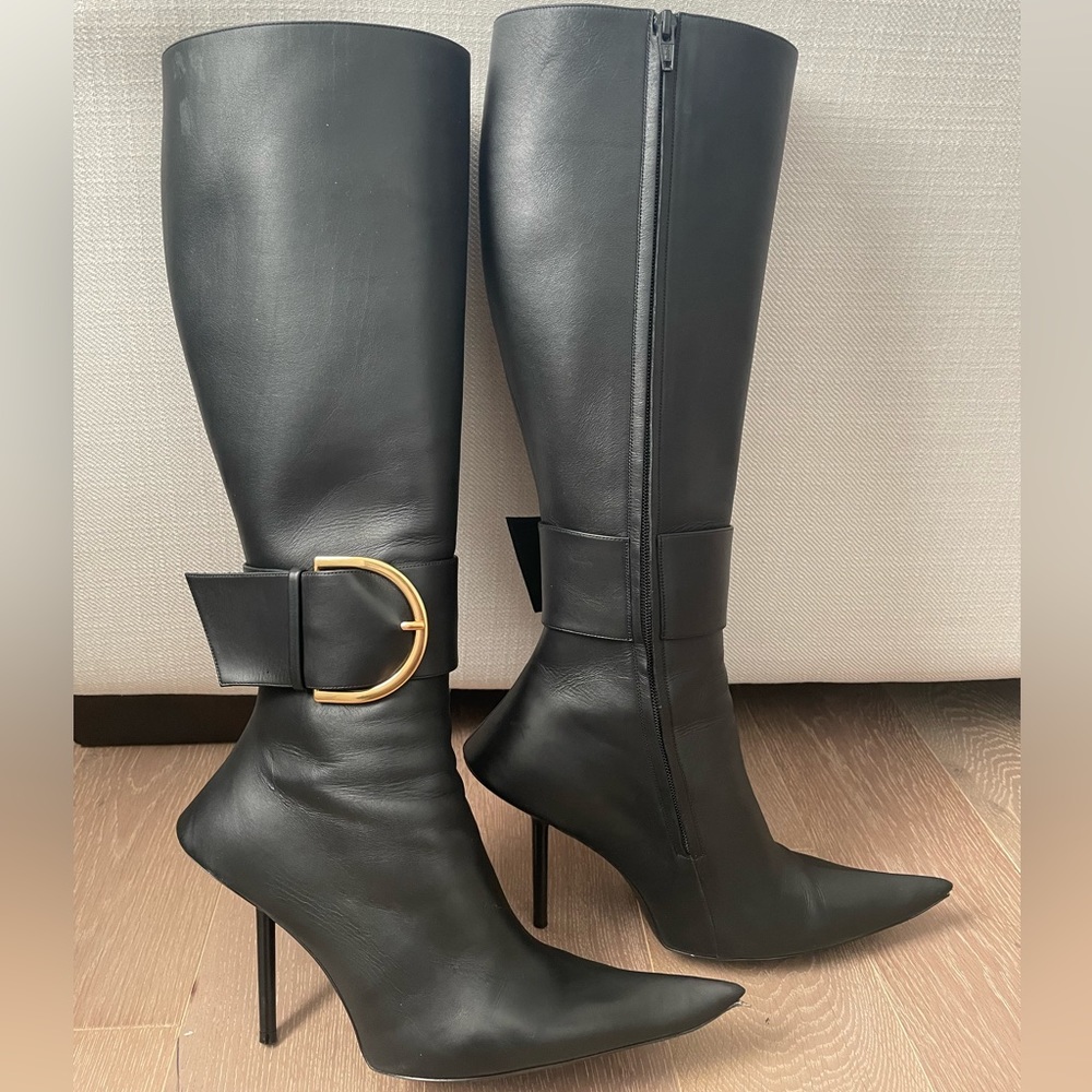 SOLD - Balenciaga Essex Knee High Boots ASO Rihanna